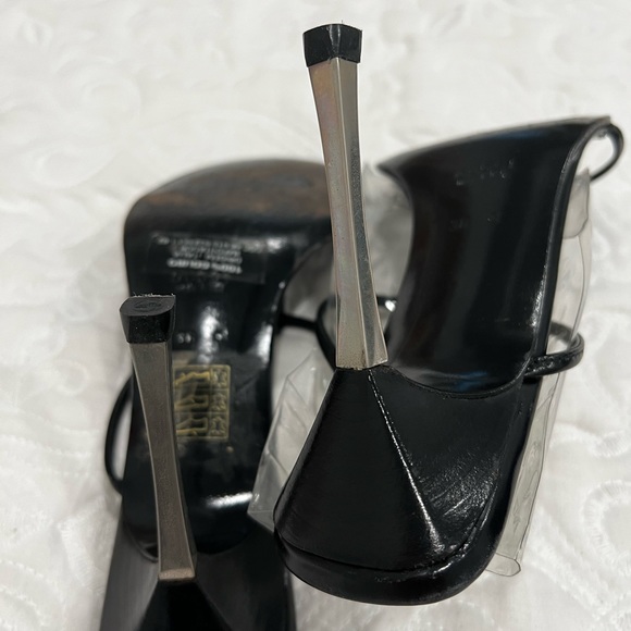 Gucci open toe leather slide heels - Picture 4 of 7